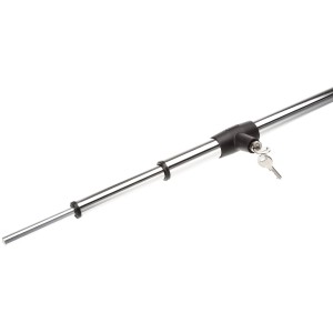 ABUS Tele-Z 100 Teleskopstange in Chrom, einbruchhemmende Fenstersicherung mit Schlüssel.