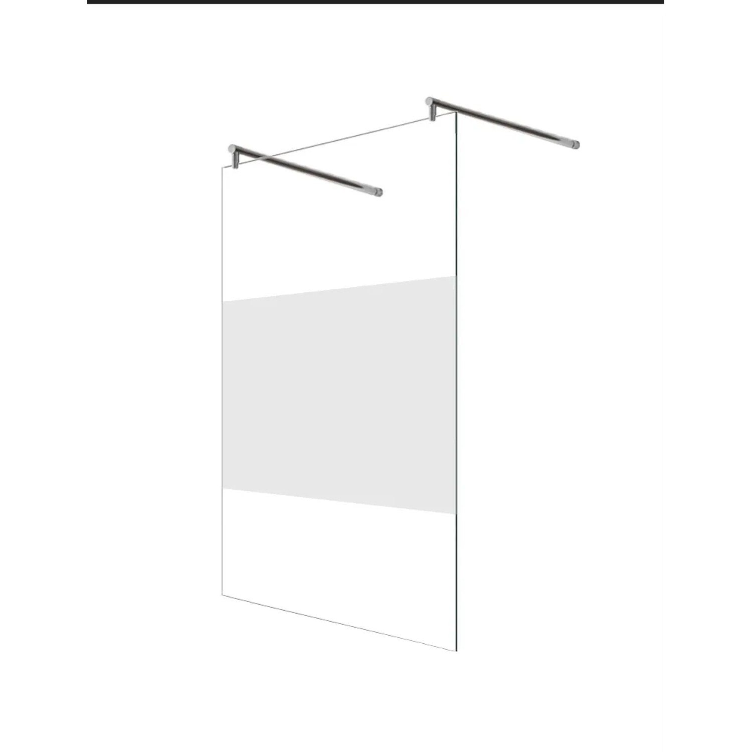Glaszentrum Hagen 138x200cm Freistehende Dusche 2x R-Halter S-Mitte