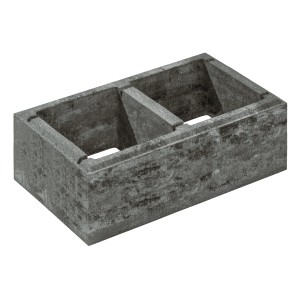 Diephaus Mileo Maxi Mauerstein Quarzit, 60x40x20 cm, Hohlstein für Mauern.