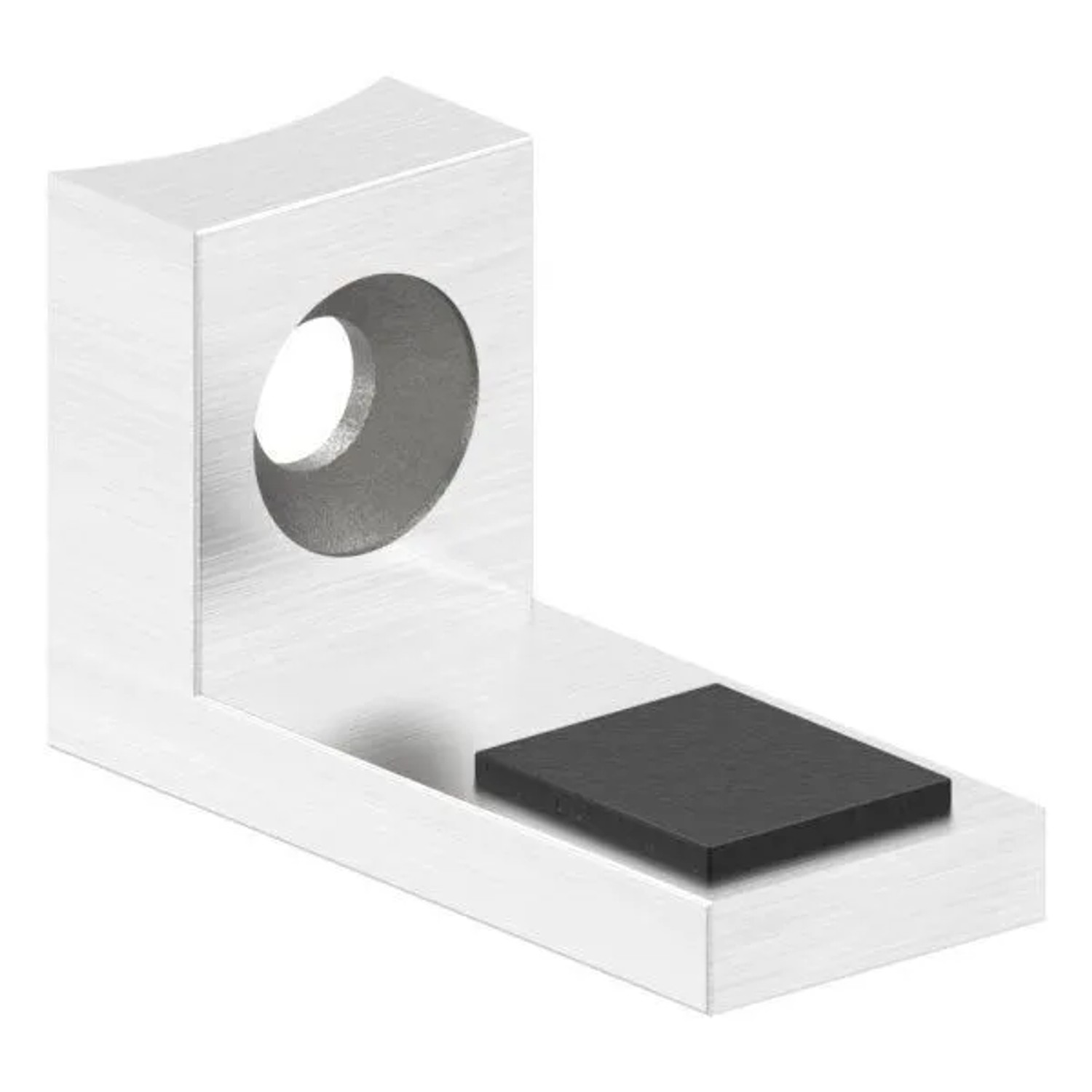 FeNau Halteboden Edelstahl V2A Für Rohr Ø 42,4 mm Geschliffen Korn 240