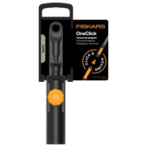Fiskars Universal Adapter OneClick, orange-schwarz, für Kombisysteme.