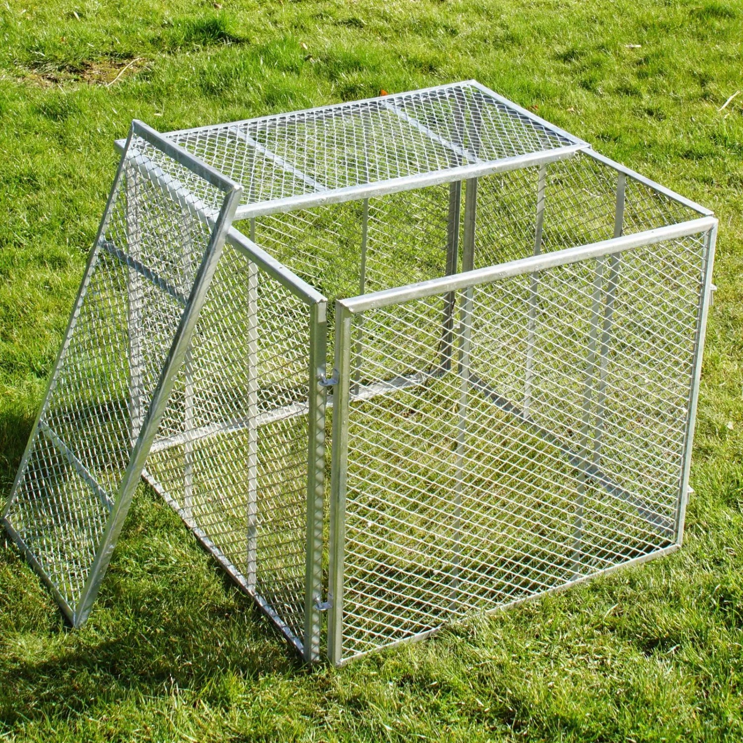 TRUTZHOLM Metallkomposter 100x100x80 cm Mit 2 Teiligem Deckel Feuerverzinkt