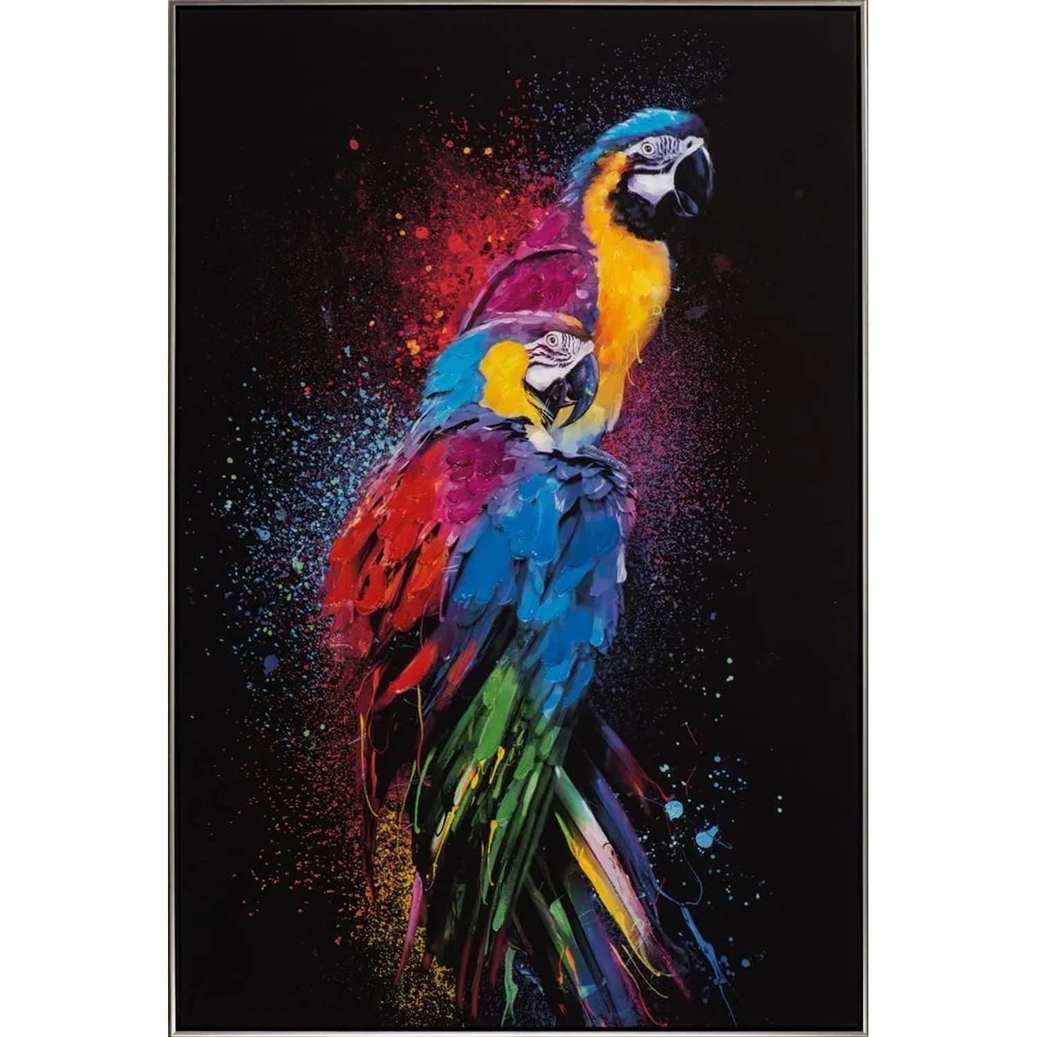 Art Universe Leinwandbild Farbenprächtige Papageien 82 x 122 cm