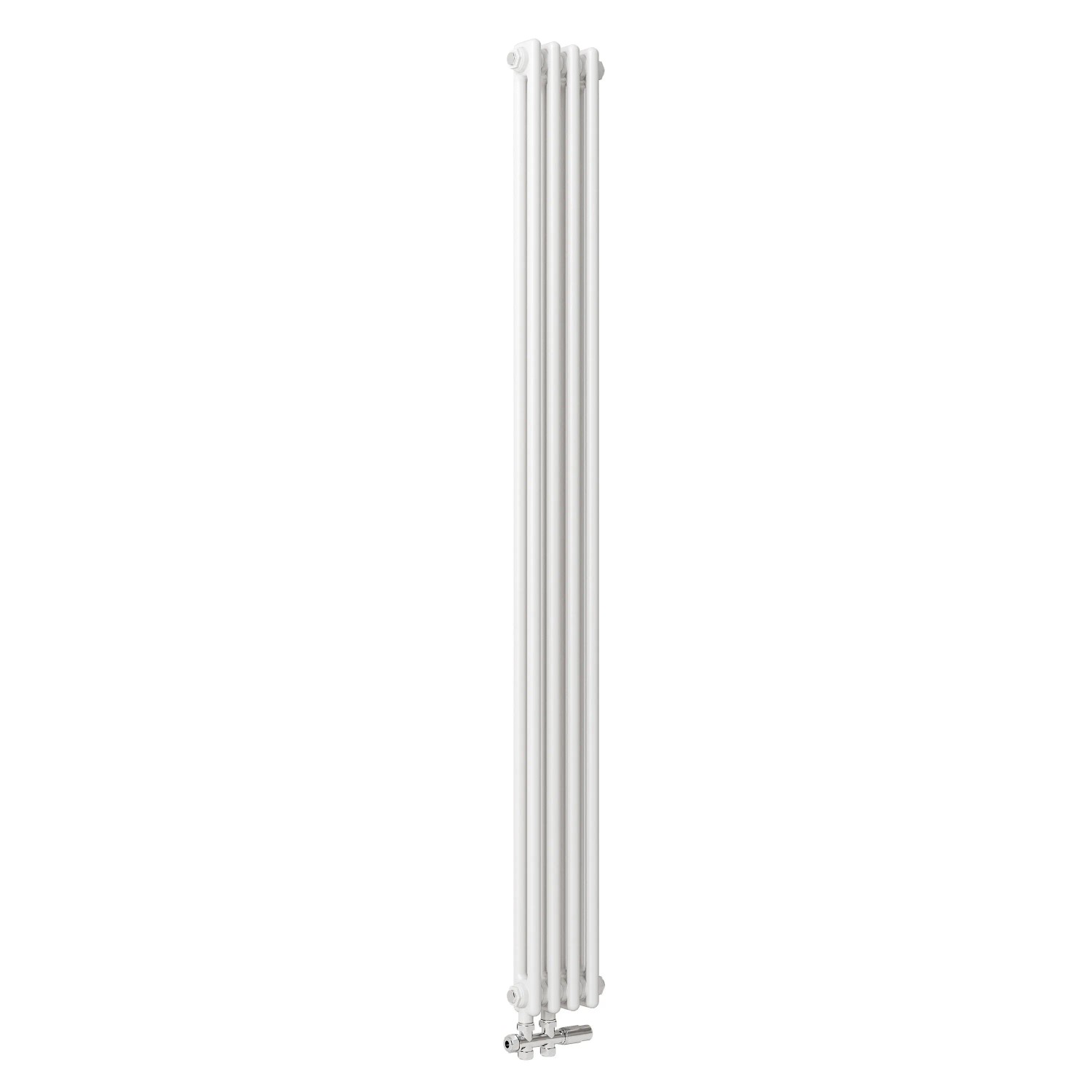 AICA Traditioneller Heizkörper 1800 x 200 mm 572W Doppellagig Gusseisenstil Weiß