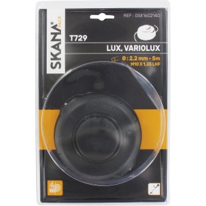 Skana Trimmerkopf mit 2 Fäden, 2,2 mm x 5 m, für Rasentrimmer & Sensen.