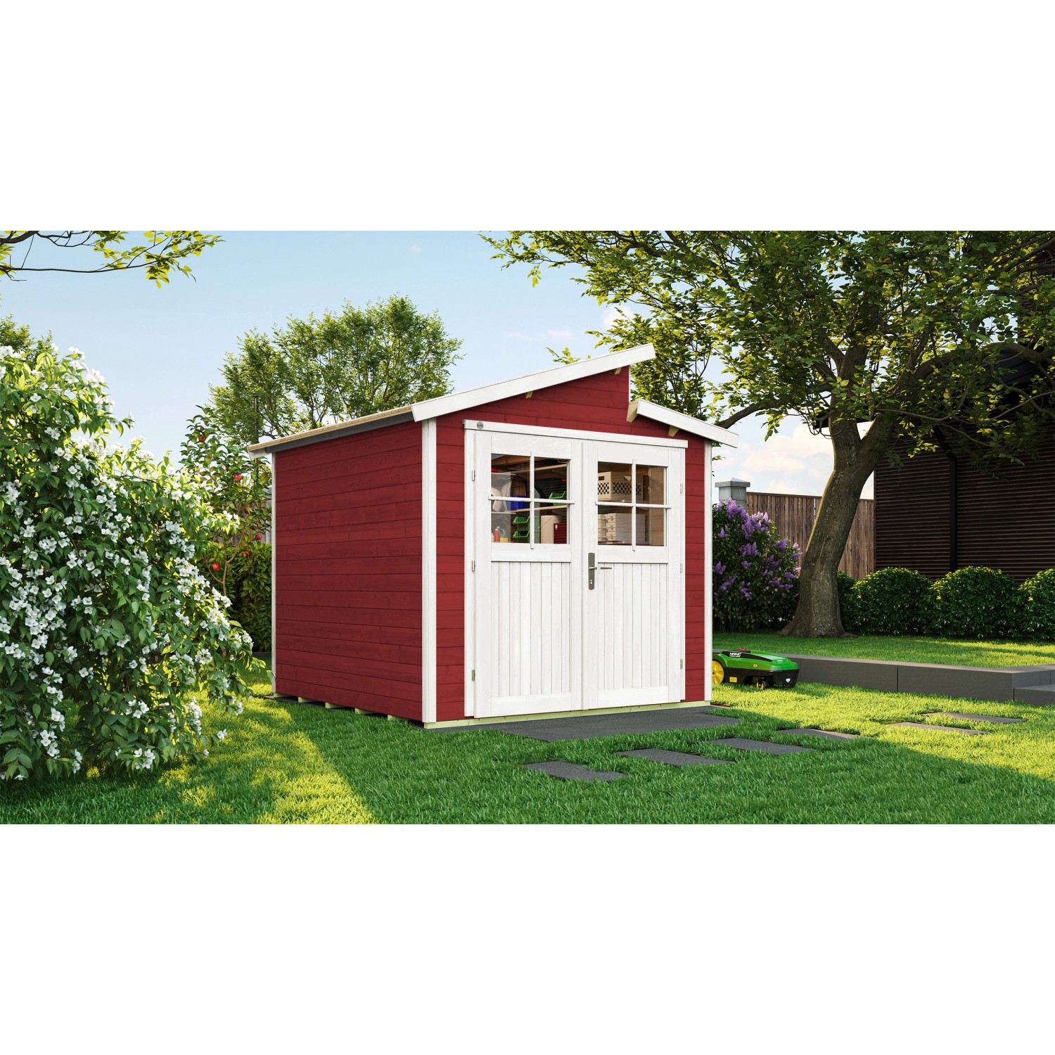Weka Holz-Gartenhaus/Gerätehaus 226 Gr. 2 Schwedenrot 5,6 m²