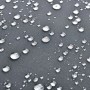 Detailaufnahme: Wasserabweisendes, dunkelgraues Markisen-Gewebe der Juskys Seitenmarkise Dubai.