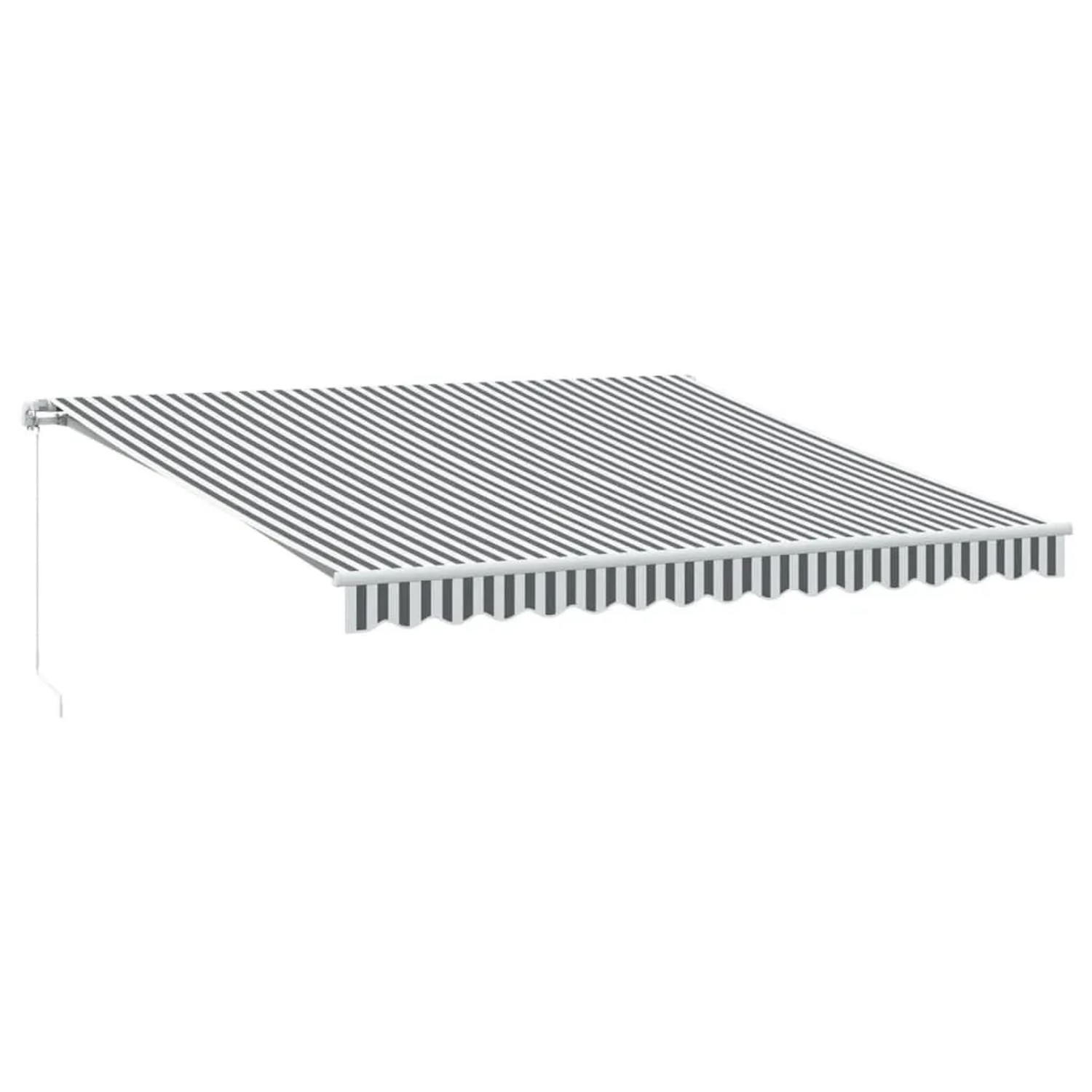 vidaXL Markise Manuell mit LED Anthrazit & Weiß 400x350 cm 3215793
