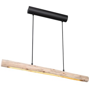 Globo LED-Hängeleuchte Mella, 80 cm, Holz naturfarben, für den Innenbereich.