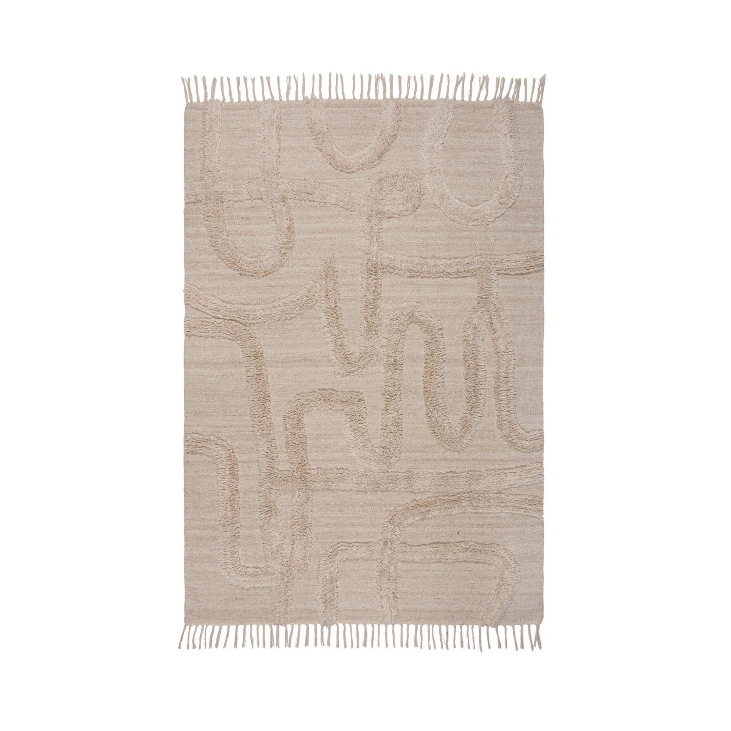 Flair Rugs Wollteppich Loma Wool 160 cm x 230 cm Natural