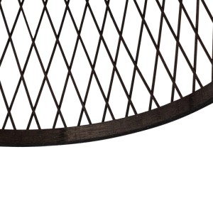 QAZQA Ländliche Deckenleuchte aus Schwarzem Rattan 40 cm IP44 Calamus