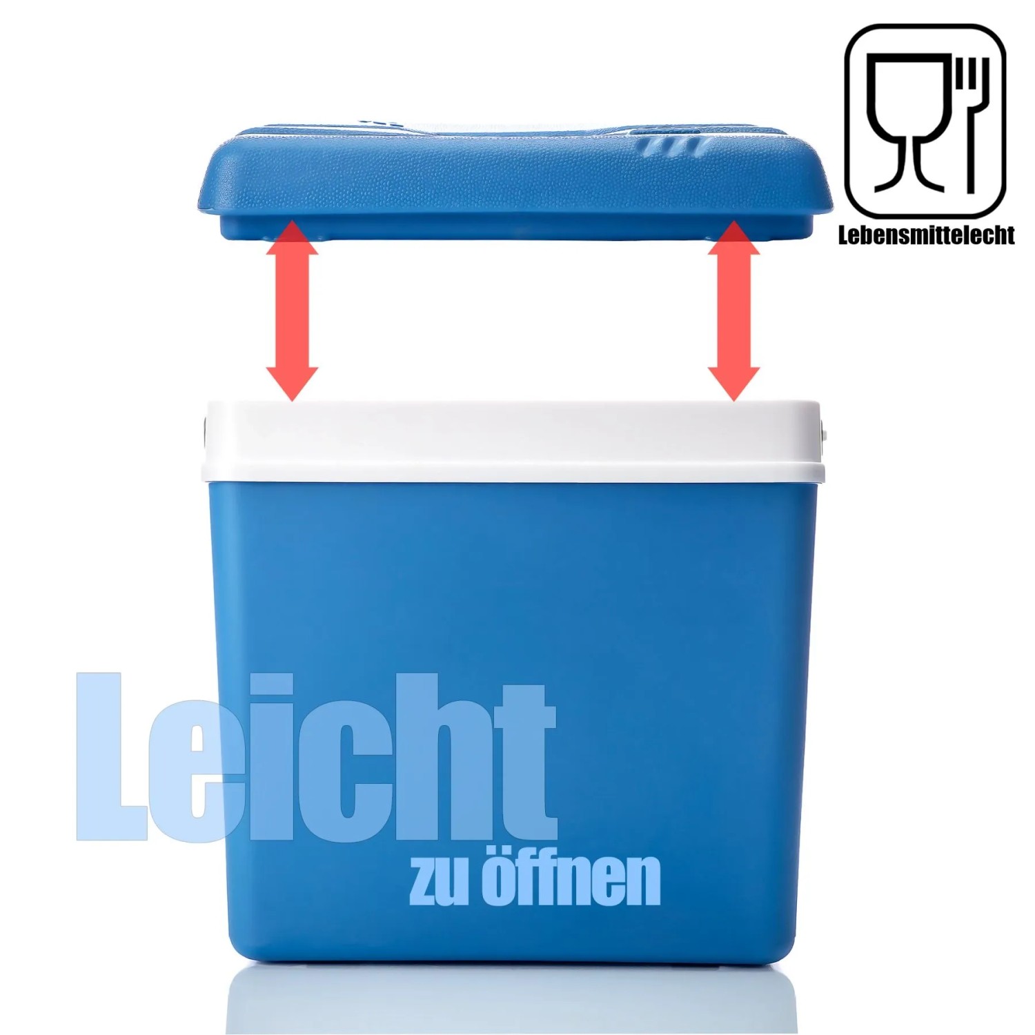 BigDean Kühlbox 24 Liter Kühlbox Ohne Strom aus Kunststoff Robuste Cooler Box_4