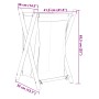 vidaXL Wäschekorb Cremeweiß 41,5x36x63,5 cm Bambus 368034_9