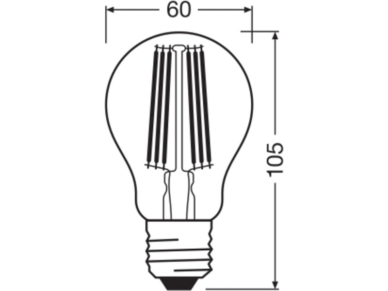 OSRAM LED E27 7,2 Watt 3000 Kelvin 1521 Lumen 4099854009556