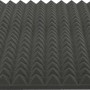 Akustik-Pyramidenschaum Eco-Line, 4 cm dick, anthrazitgrau, zur Schallreduzierung.