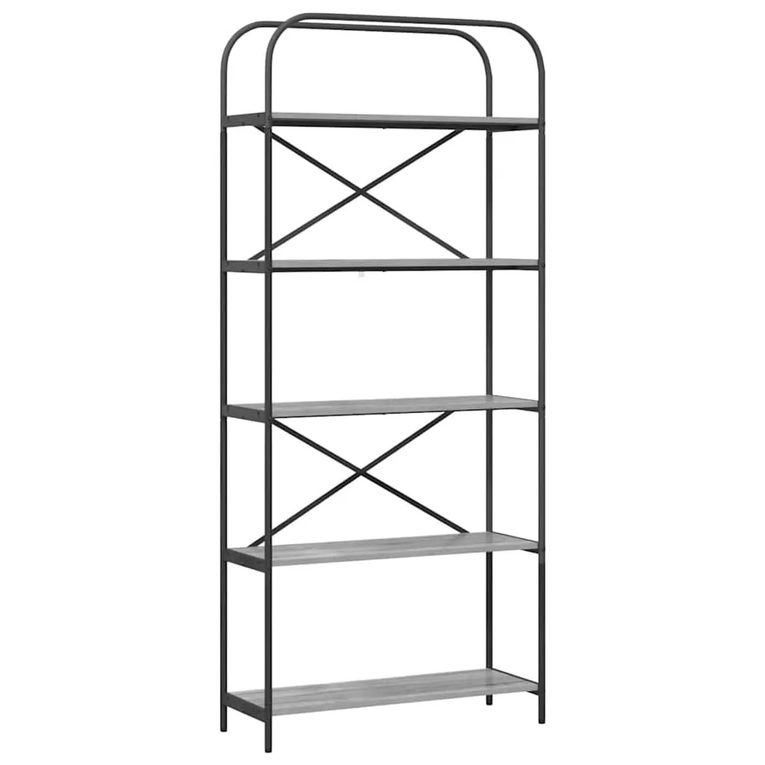 vidaXL Bücherregal Graues Sonoma 80 x 30 x 183 cm Holzwerkstoff 879836 günstig online kaufen