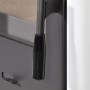Detailaufnahme: Türgriff des Firefix Kaminofen Stahl Anthrazit, Fokus auf Design und Material.