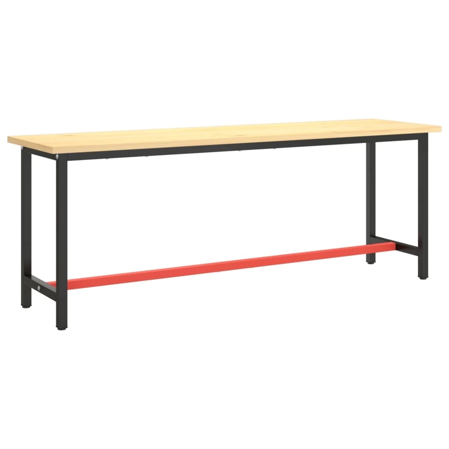 vidaXL Werkbankgestell MattSchwarz und MattRot 210x50x79 cm Metall günstig online kaufen