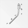 Technisches Diagramm SOTECH OrgaTech Fahrrad-Wandhalter aus verzinktem Stahl mit gummiertem Überzug und Montageplatte.