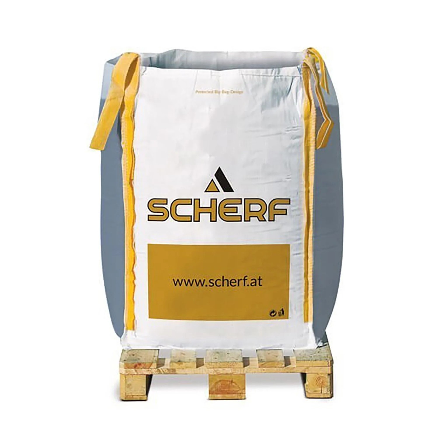 Big-Bag Scherf Lavamulch Anthrazit, 8-25mm, 800kg auf Palette. Zierkies für Gartenwege, Teiche und Einfahrten.