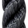 Schwarzes, gedrehtes Seilflechter Birolen-Tauwerk, Ø 8 mm, Meterware.