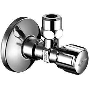 Schell Eckregulierventil, 12,7 mm, verchromt mit Comfort-Griff.