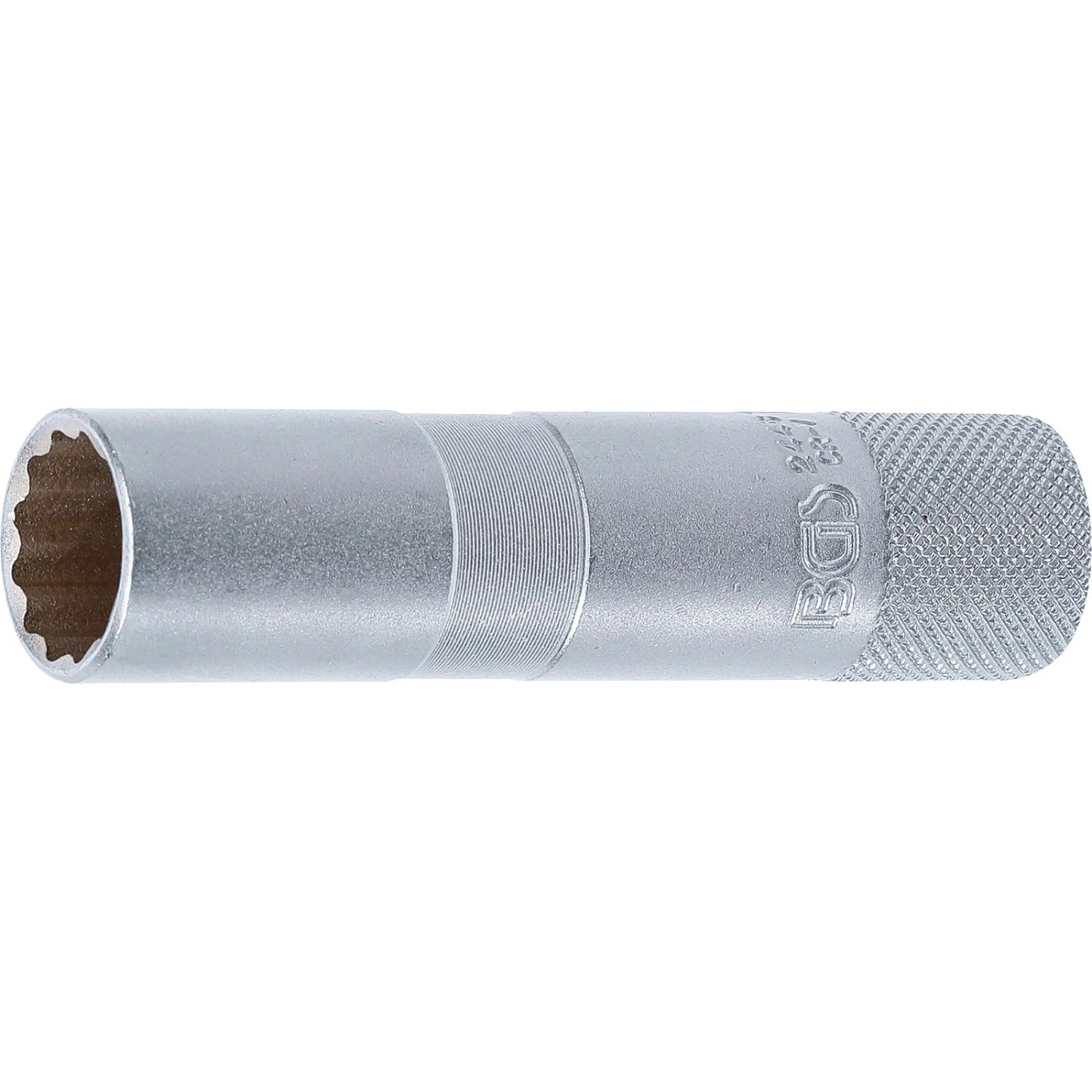 BGS Zündkerzen Einsatz Mit Haltegummi Zwölfkant  Lang Antrieb Innenvierkant 10 Mm  3 8 Zoll  SW 16 Mm 2448