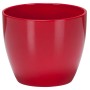 Scheurich Übertopf 920, Ø 13 cm, Energy Red. Runder, glänzender, roter Blumentopf für Innen.