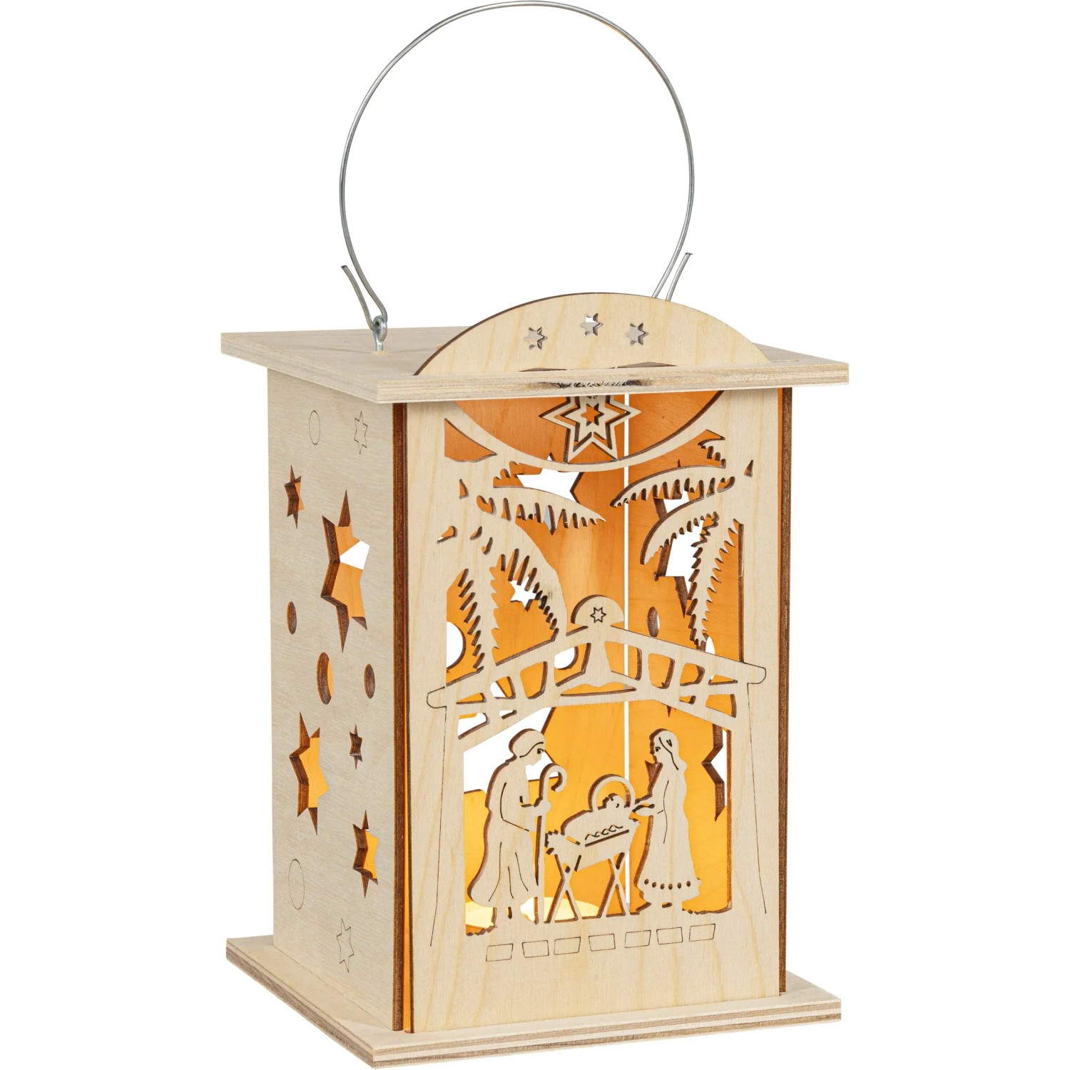 Saico Laterne Christi Geburt mit Doppelfunktion ca. 16 cm x 12 cm x 12 cm