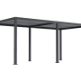 Große anthrazitfarbene Pergola 3x6m mit verstellbaren Lamellen für Garten & Terrasse. Robuster Aluminiumrahmen.