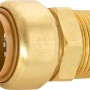 Steck-Nippel aus Messing, 22 mm x 26,4 mm (R 3/4) für Gewindefittings.