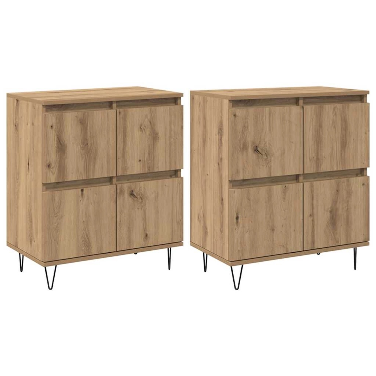 vidaXL Sideboards 2 Stk Artisan-Eiche 120 x 35 x 70 cm Holzwerkstoff 339453 günstig online kaufen