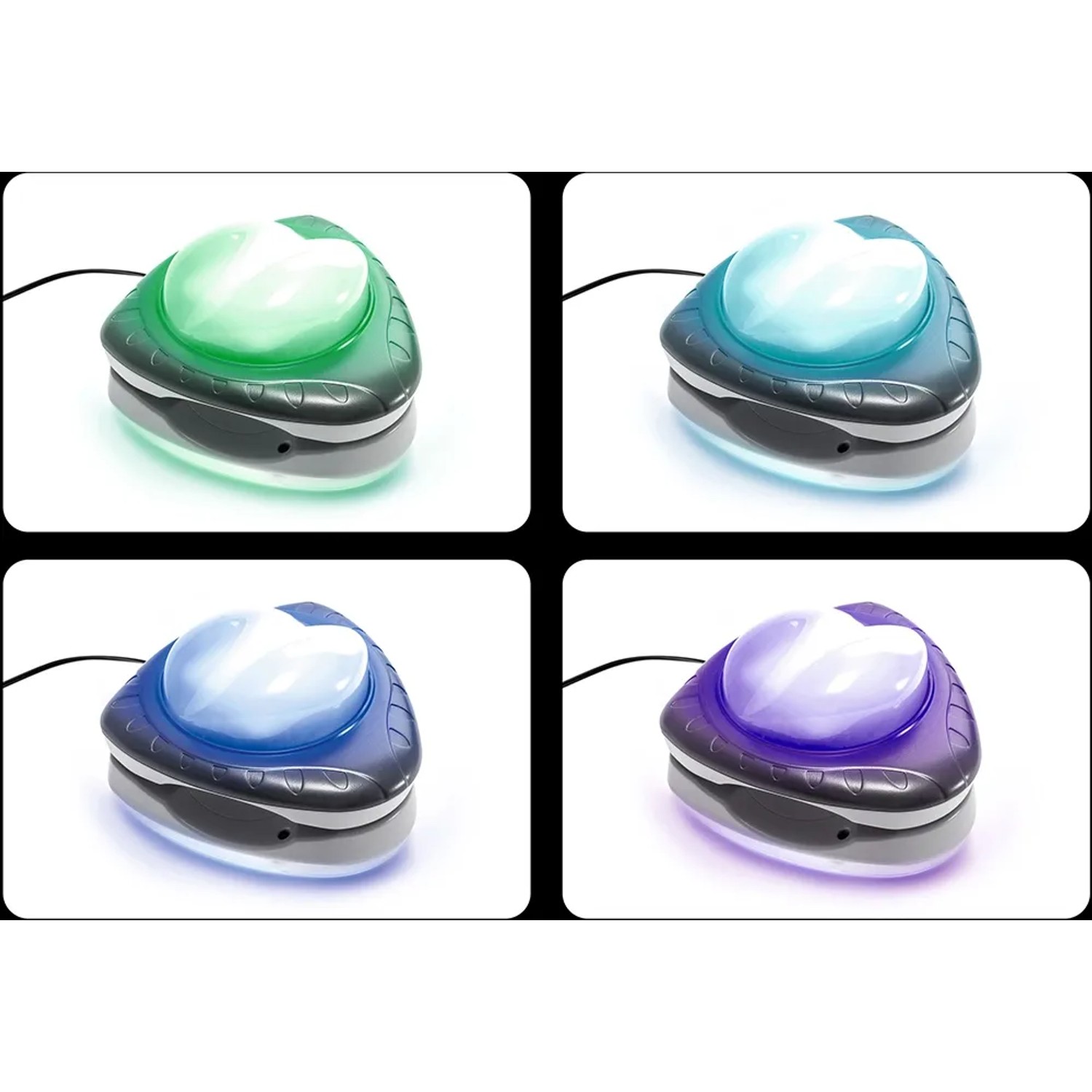 LED Poolbeleuchtung in Grün, Hellblau, Dunkelblau und Lila für Aufstellpools.