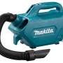 Makita Akku-Staubsauger DCL184Z (18 V) in Türkis mit Schlauch und Düse.