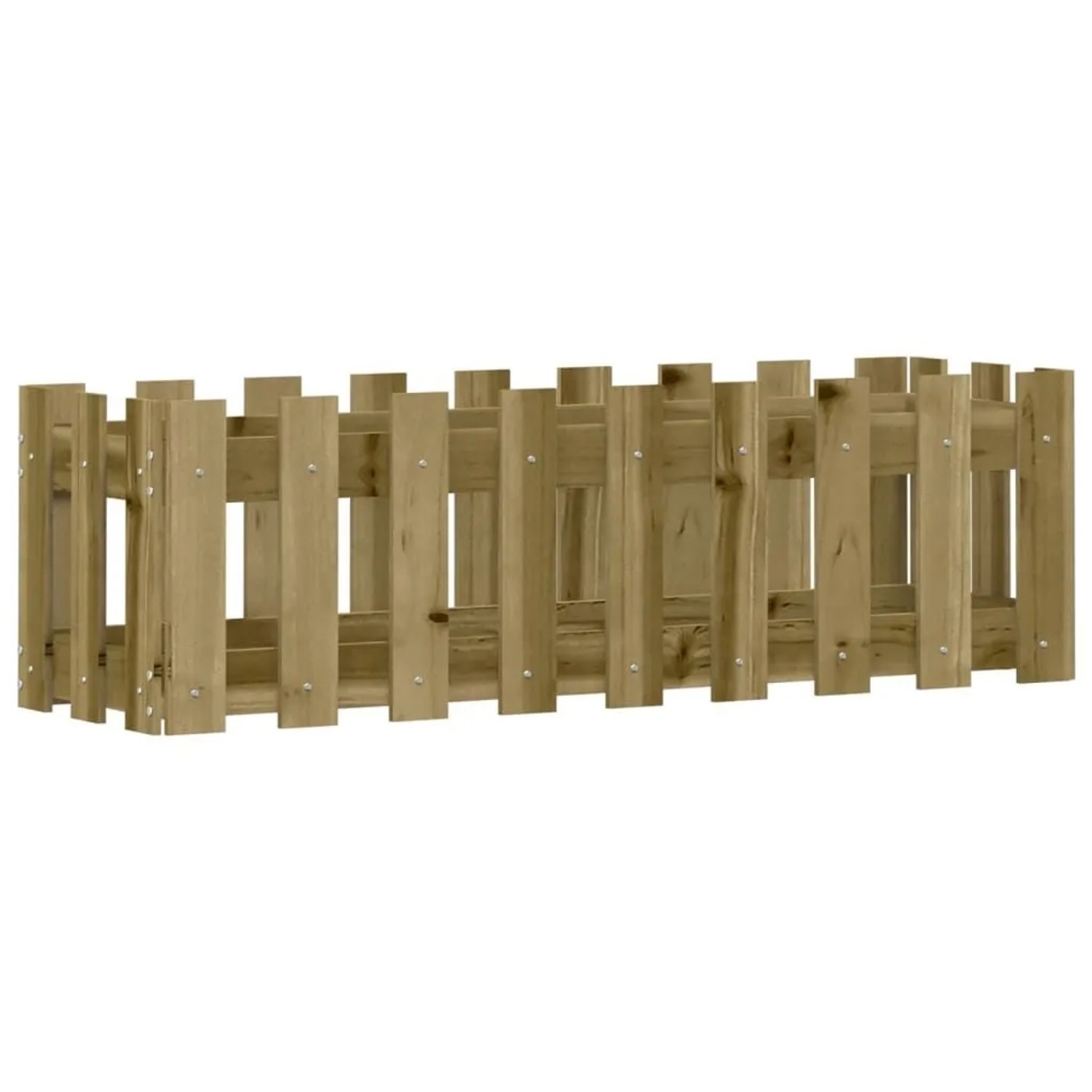 vidaXL Hochbeet Lattenzaun-Design 100x30x30 cm Kiefernholz Imprägniert 8324 günstig online kaufen