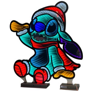 Disney Spiegellicht Stitch Weihnachts-Deko 60 cm Mehrfarbig