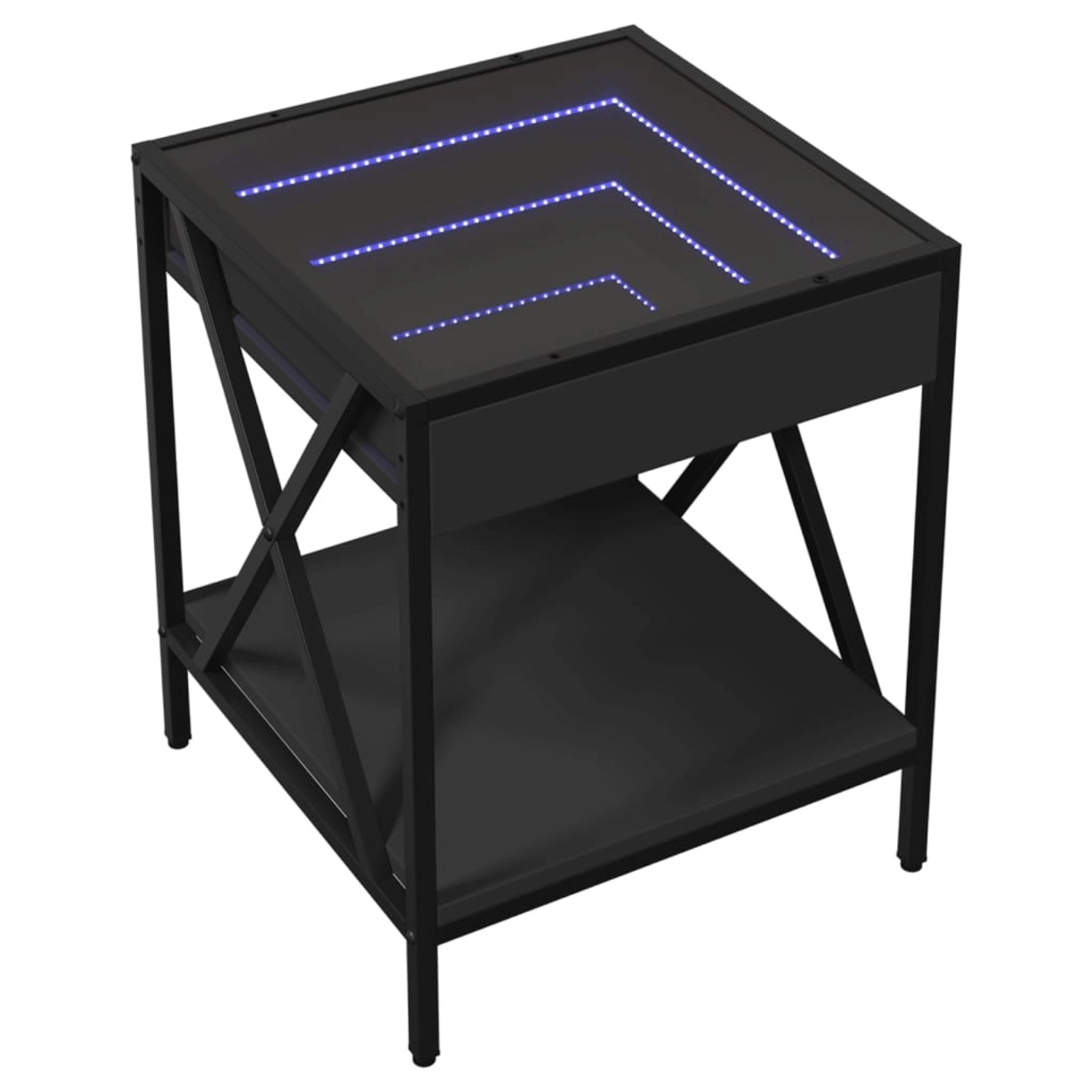vidaXL Couchtisch mit Infinity-LED Schwarz 40x40x49 cm 847692 günstig online kaufen