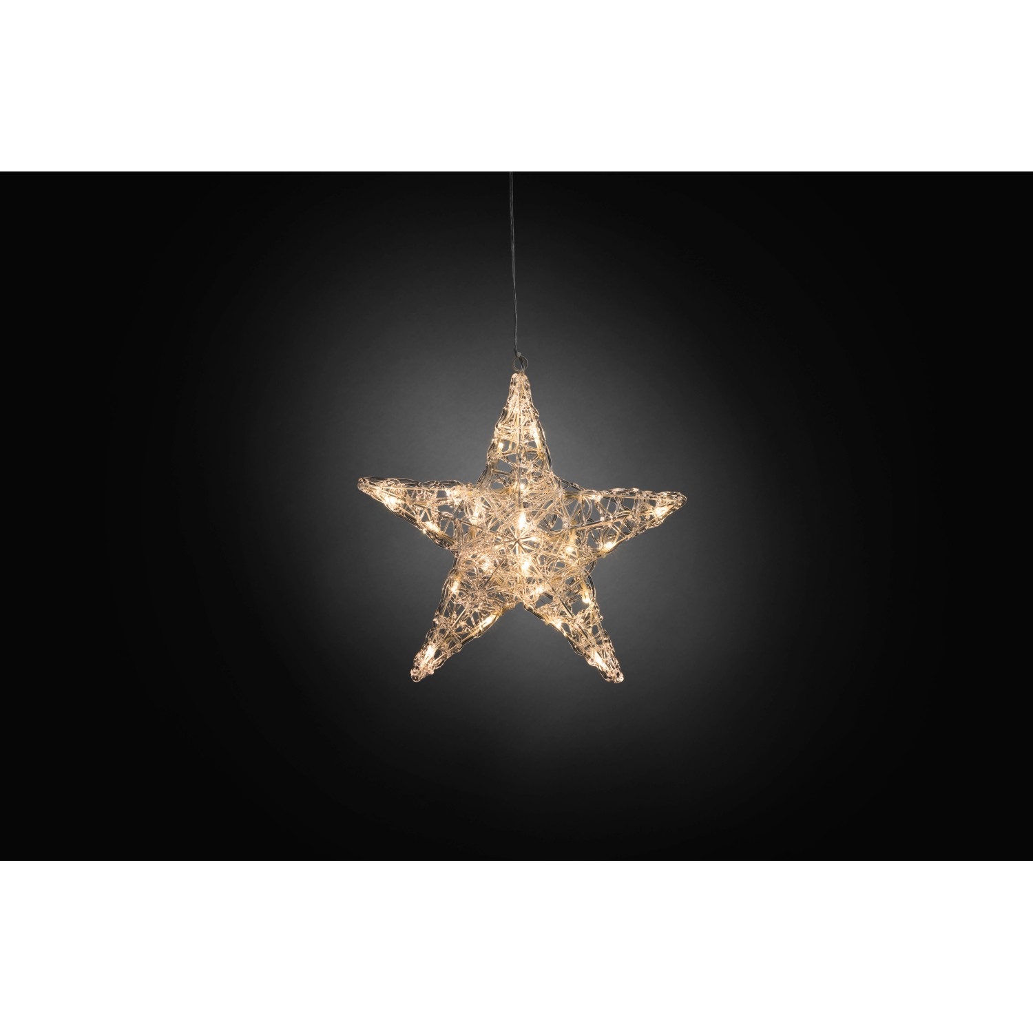 Konstsmide LED-Acryl Stern, 24 warmweiße Dioden, für Innen, 34cm hoch.