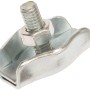 Conacord Simplex-Klemme aus Stahl, 30 mm, für Seile. Silberner Metallbeschlag mit Schraube.