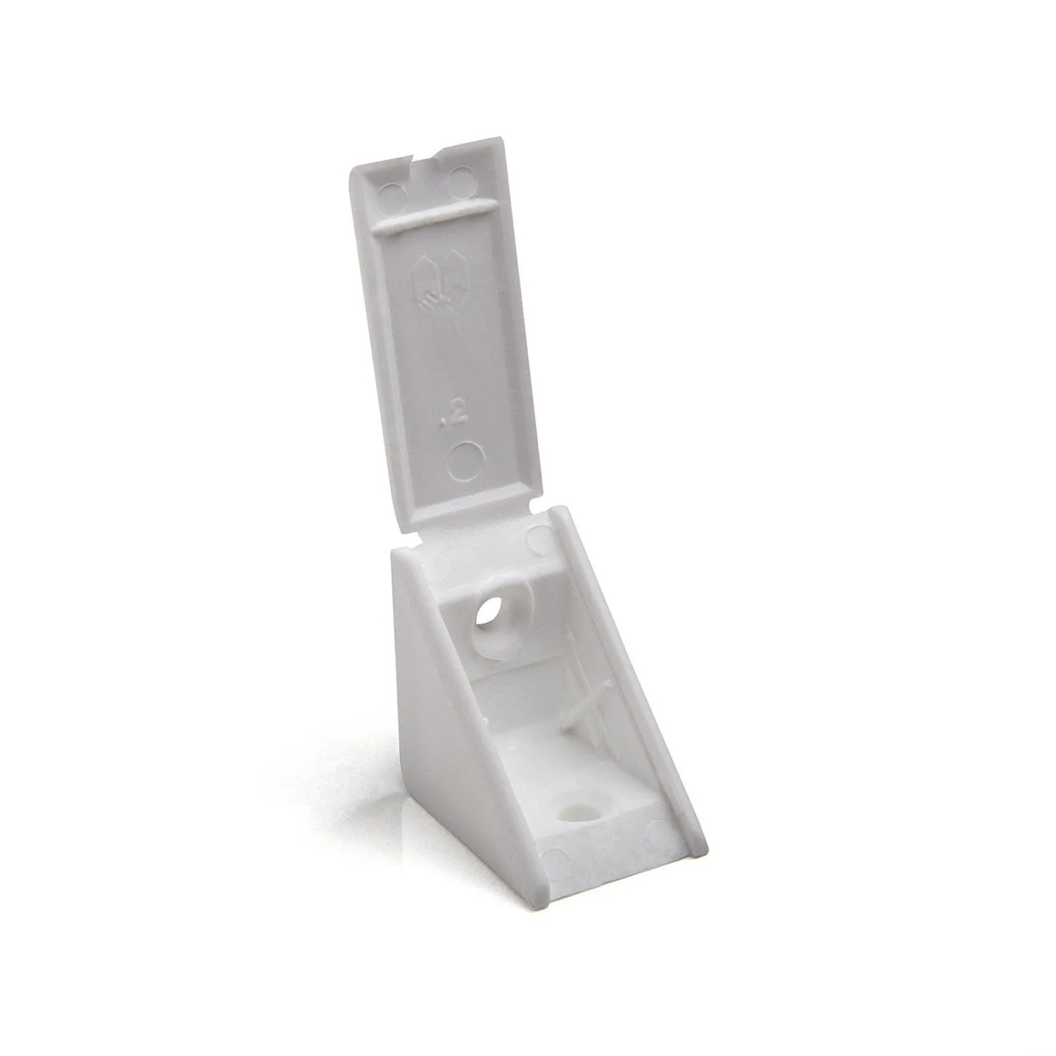 SOTECH 100 Stück Korpusverbinder 27 x 27 x 20 mm mit Klappdeckel Weiß