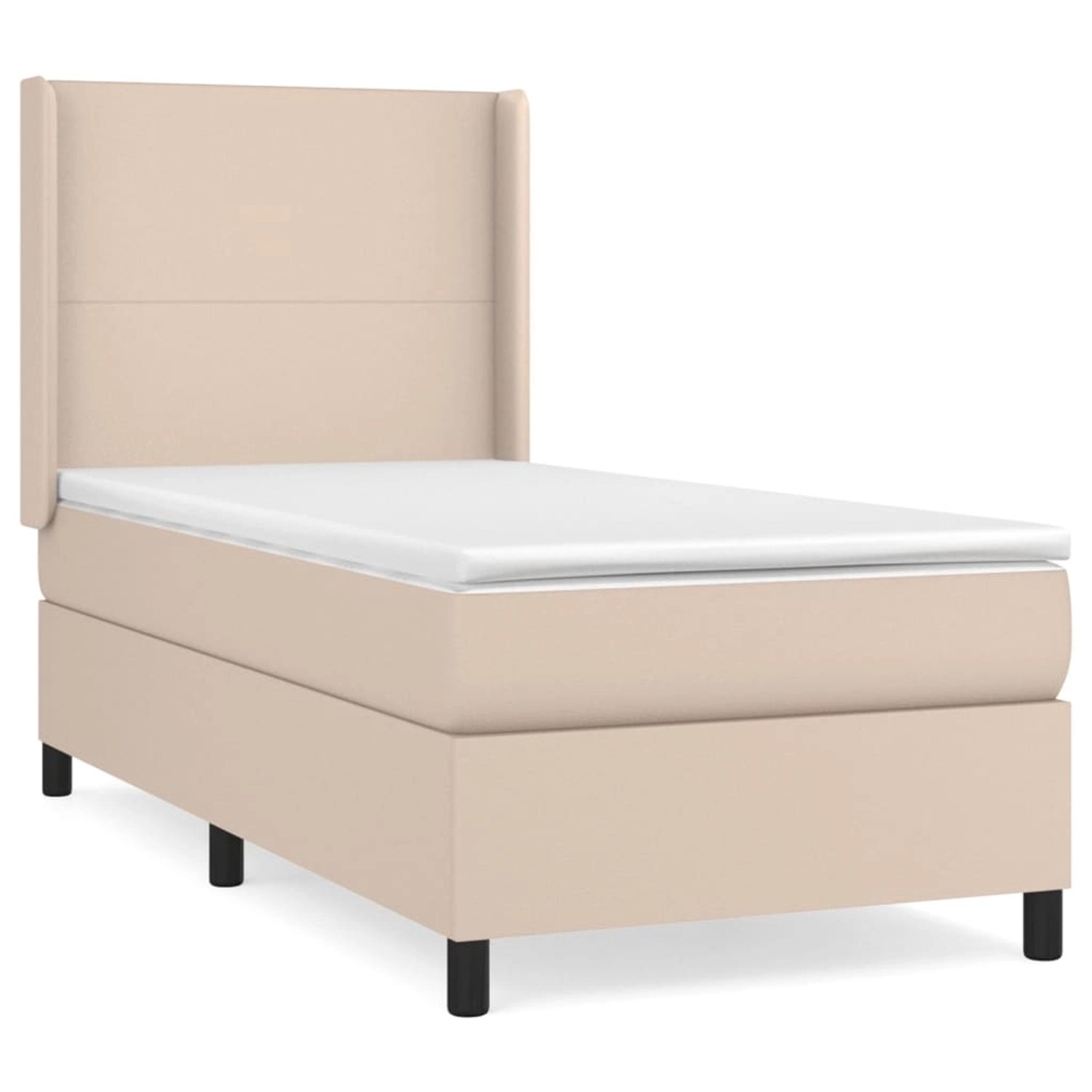 vidaXL Boxspringbett mit Matratze Cappuccino-Braun 90x200cm Kunstleder14662 günstig online kaufen