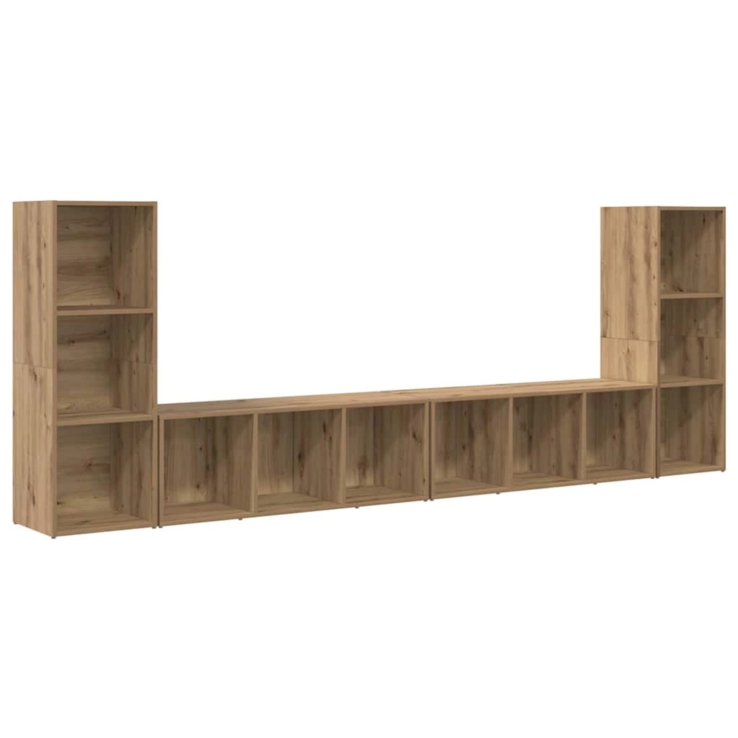 vidaXL TV-Schrank 4 Stk Artisan-Eiche 37 x 35 x 107,5 cm Holzwerkstoff 3393524