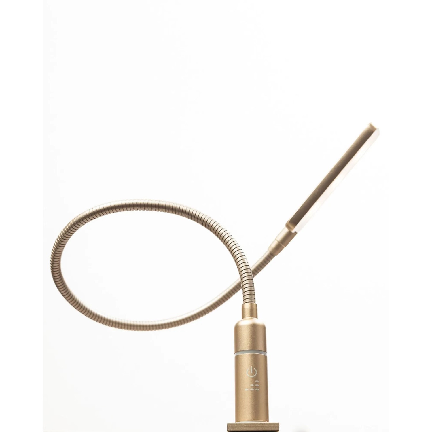 Kalb LED Bettleuchte, 4W, dimmbar, warmweiß, Messing matt, mit flexiblem Schwanenhals.
