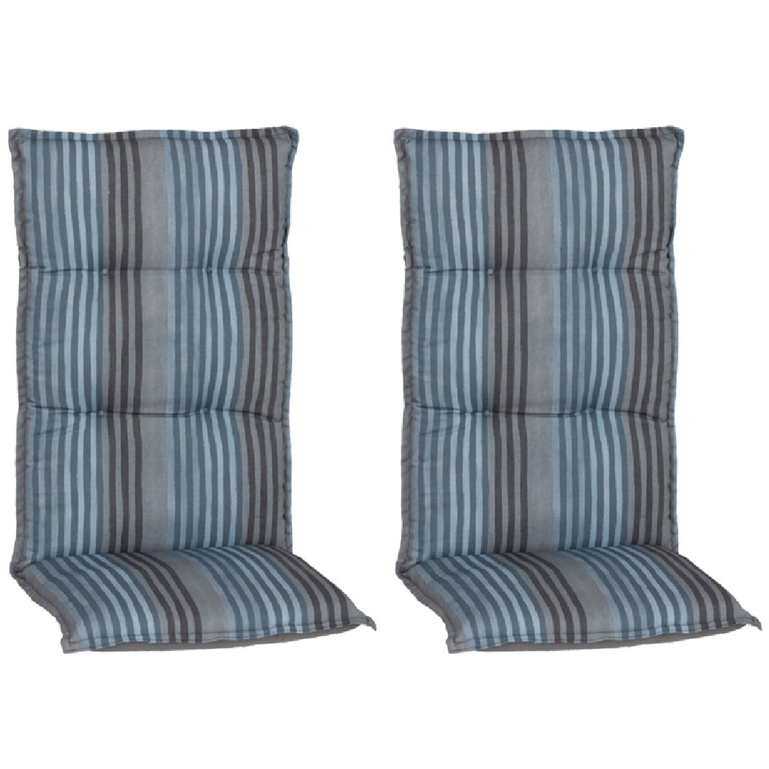 Beo Sitzauflage Hochlehner Tissa 2er-Set Blau-Grau günstig online kaufen