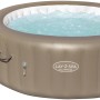 Bestway Lay-Z-Spa Palm Springs AirJet, aufblasbarer Whirlpool in Taupe mit Pumpe.