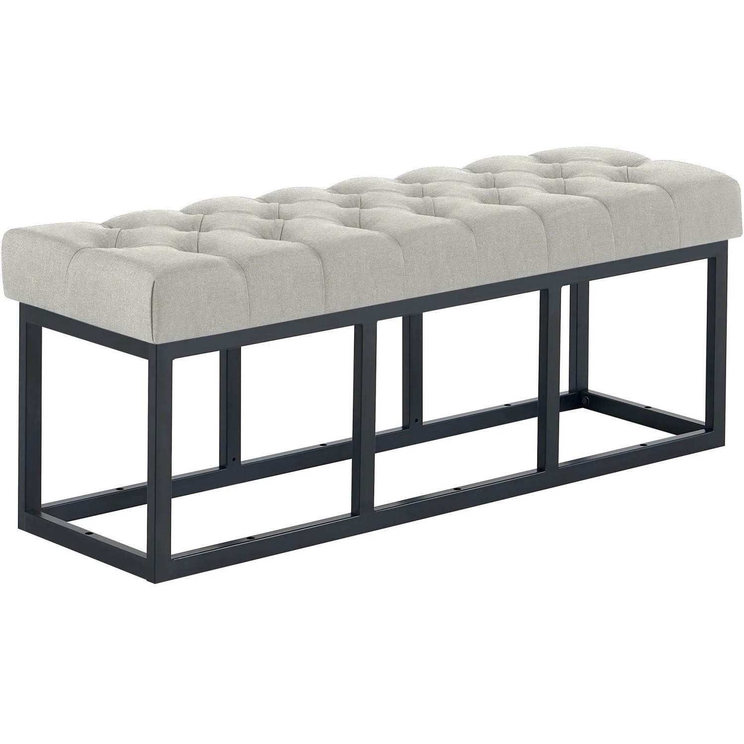 CLP Sitzbank Amun Stoff Schwarz grau/120 cm