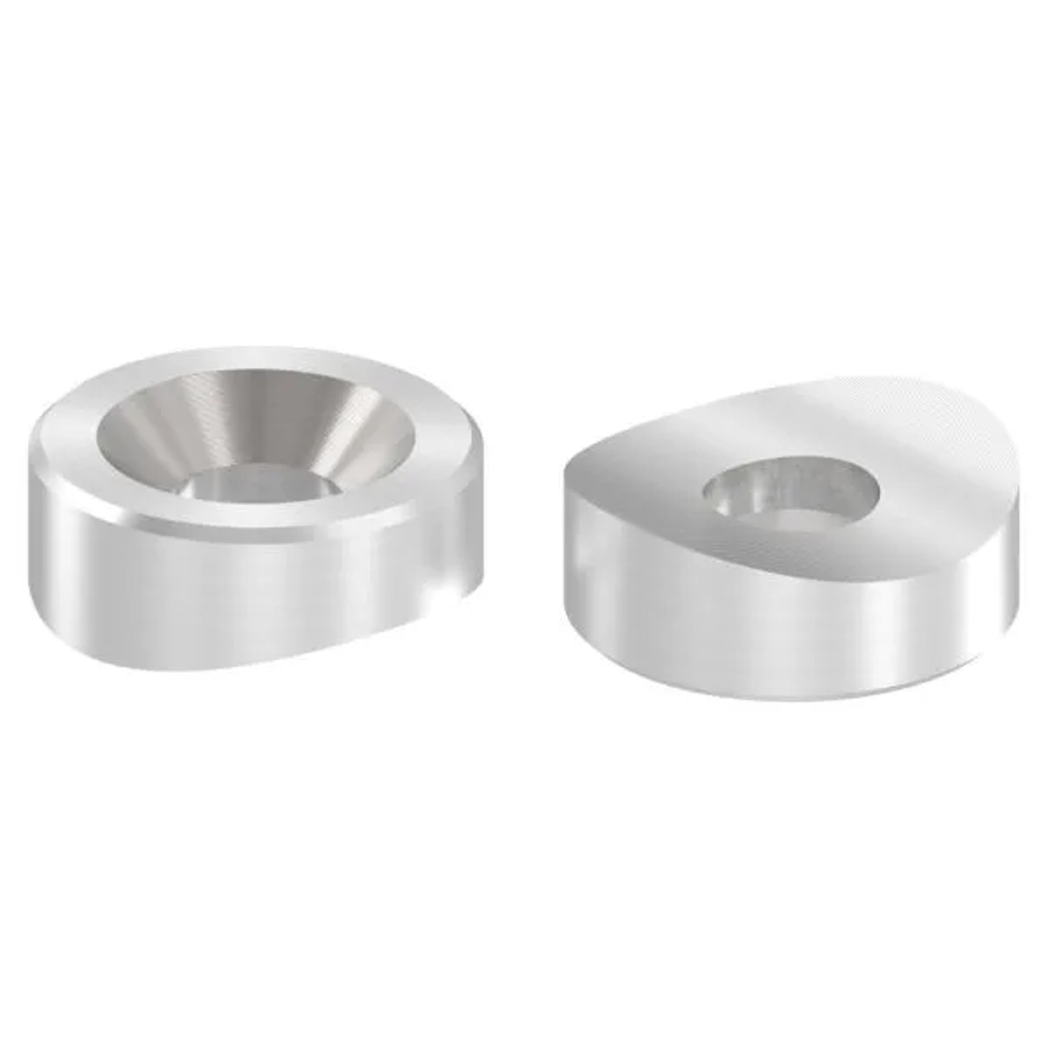 FeNau Ausgleichsstück Edelstahl V2A Ø 18 mm Für Rohr Ø 48,3 mm Bohrung Ø 6,5 mm Gesenkt