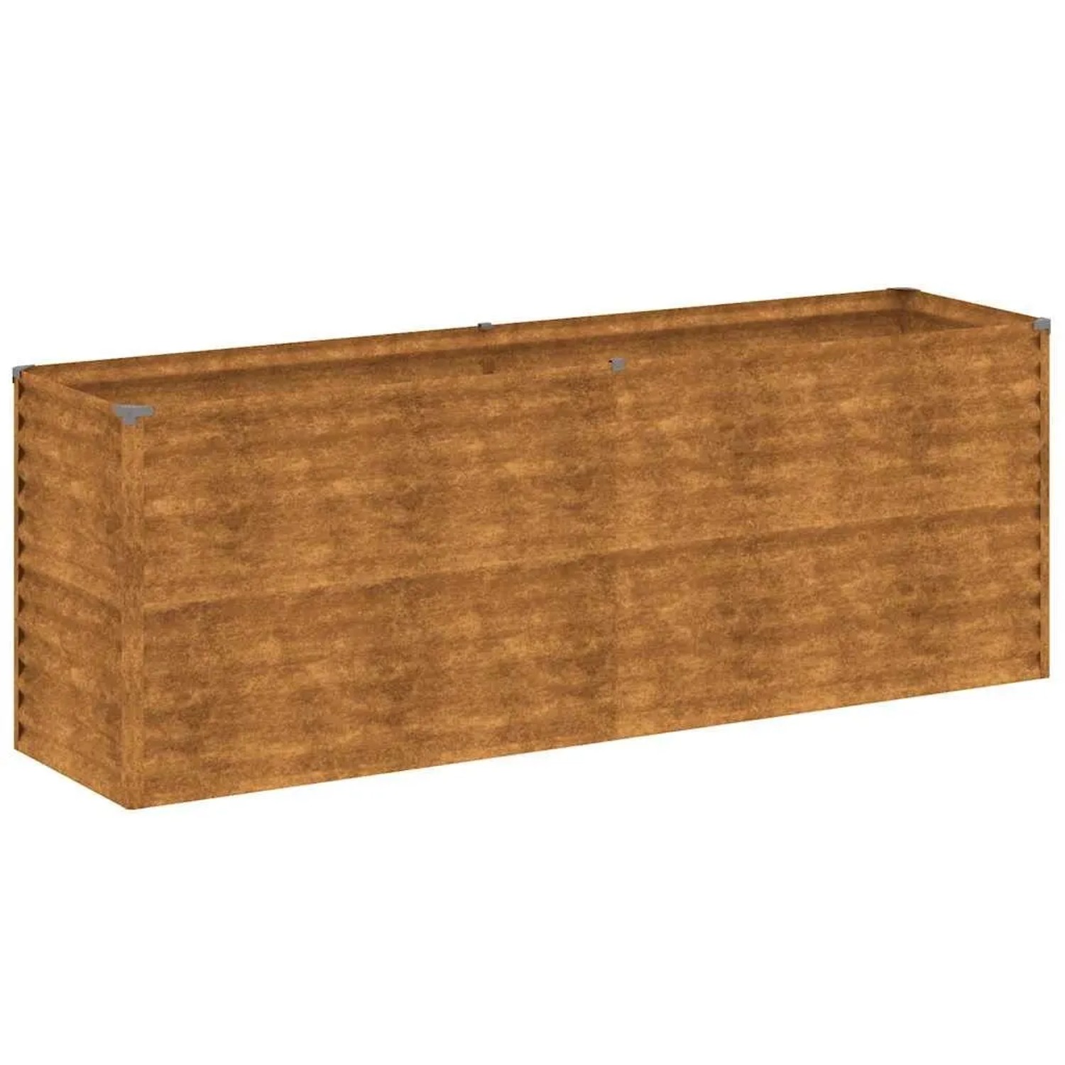 DELUKE Hochbeet Aus Cortenstahl AKSEL Unten Offen Hochbeet Metall Pflanzenbeet Metall Metall Blumenbeet Gemüsebeet 196x50x69cm