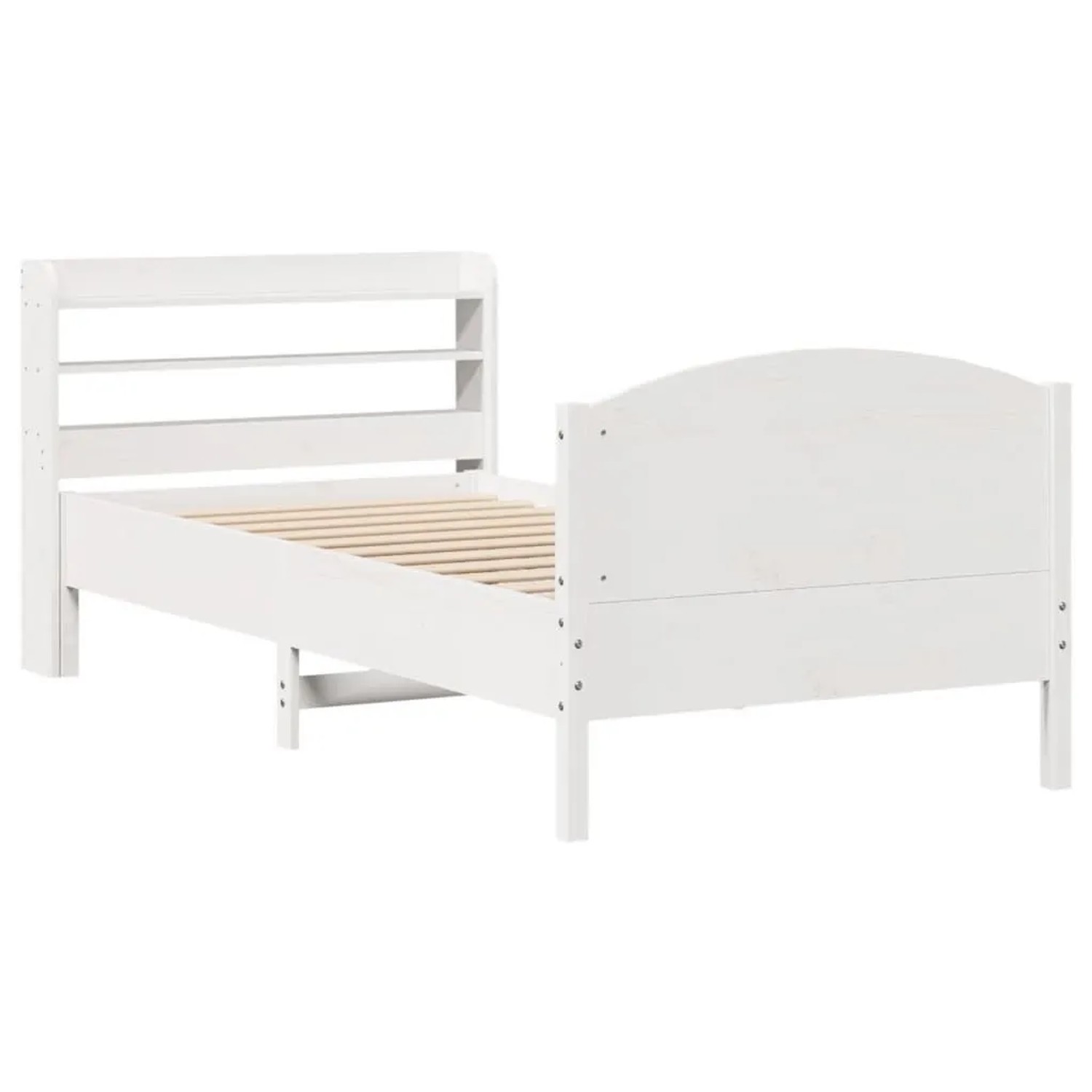 vidaXL Massivholzbett ohne Matratze Weiß 90x200 cm Kiefernholz 3306985 günstig online kaufen