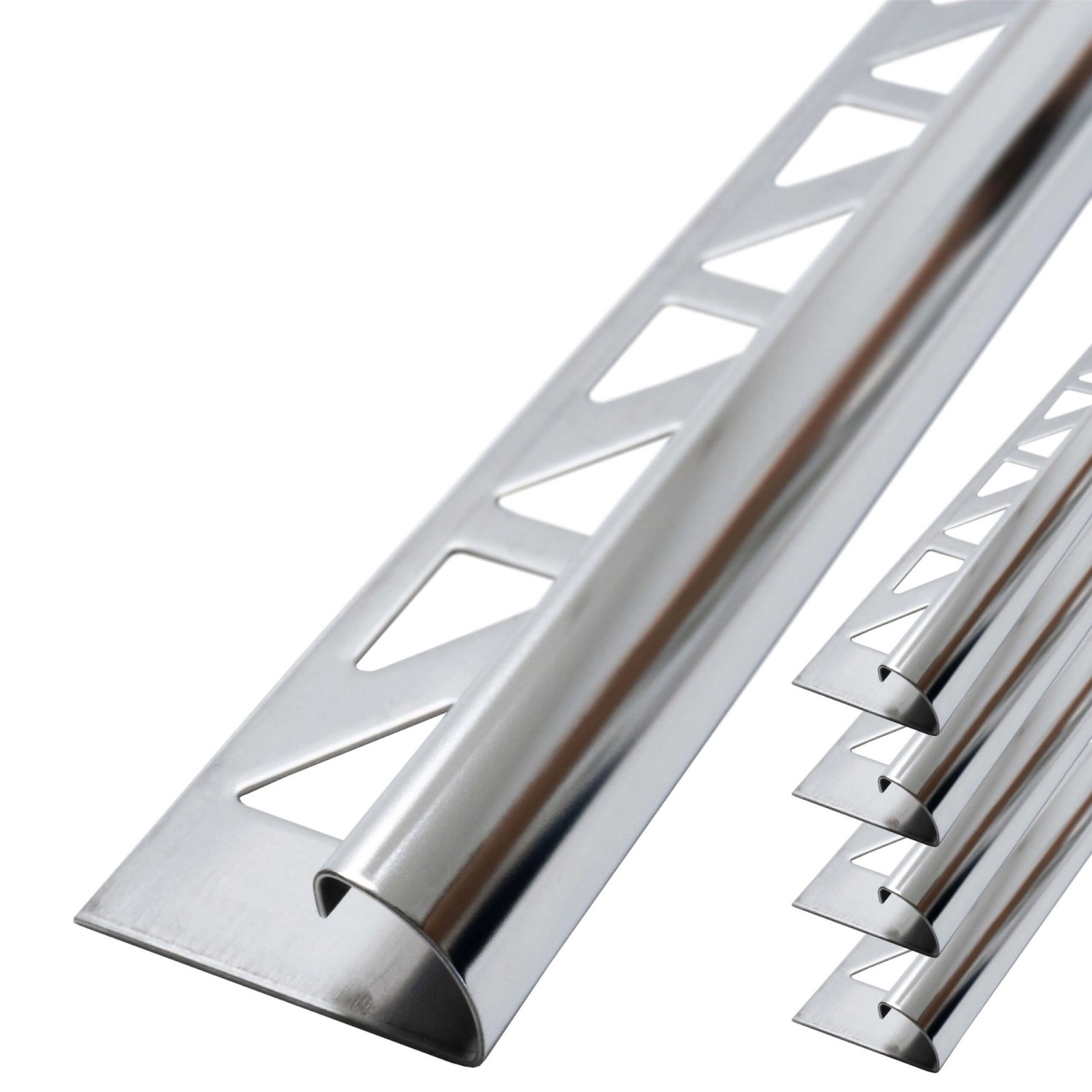 Dalsys Fliesenschiene Viertelkreis 5x 2,5m x 12,5mm Edelstahl Poliert